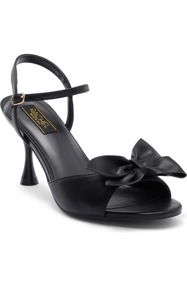 RACHEL Rachel Roy Tokyo Bow Ankle Strap Sandal, Main, color, Black