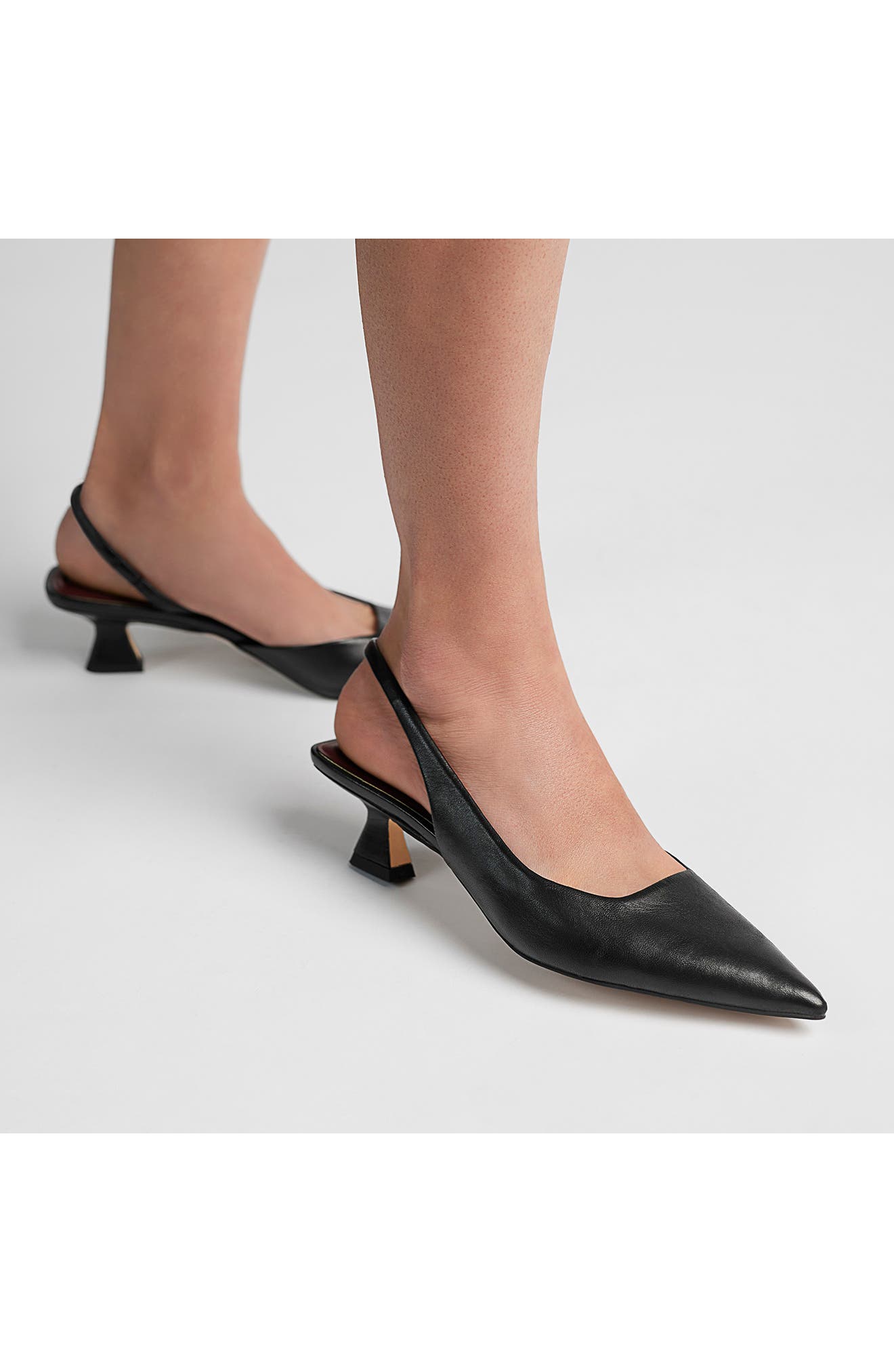 SARTO by Franco Sarto Devin Kitten Heel Slingback Pump, Alternate, color, Black