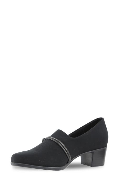 Munro Cindi Womens Stacked Slip On Pumps In Black