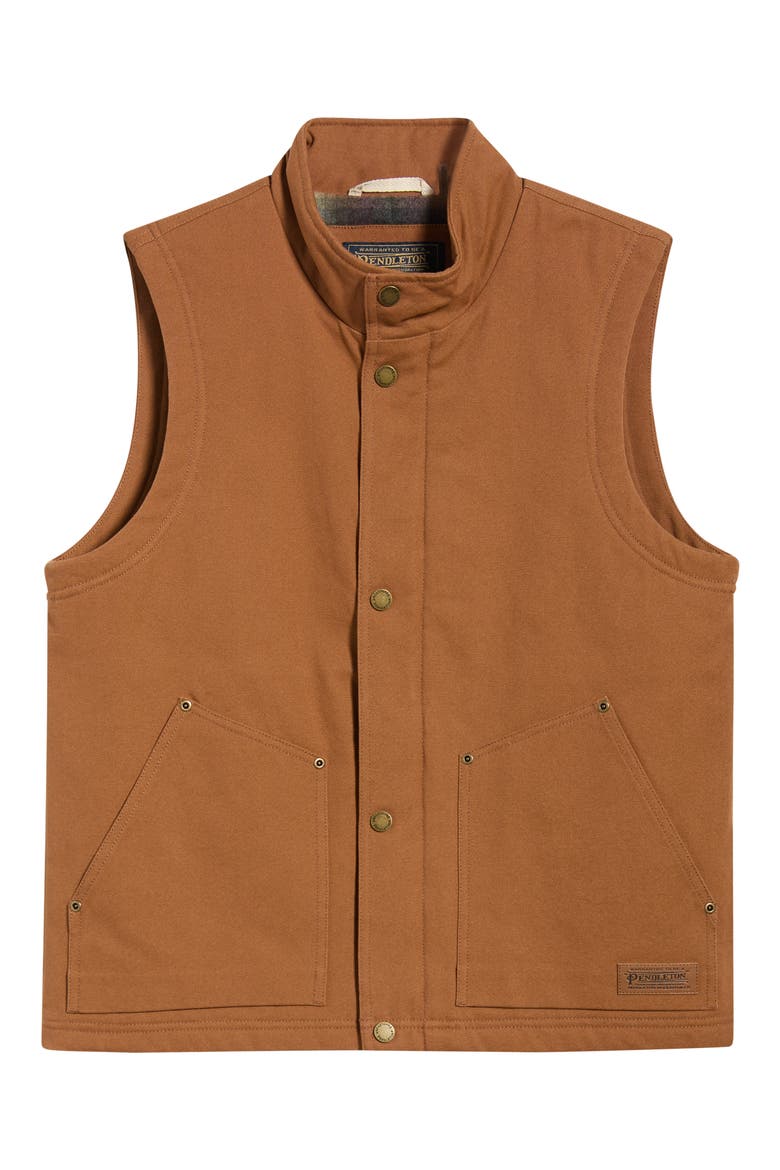 Pine Grove Cotton Canvas Vest, Alternate, color, WHISKY