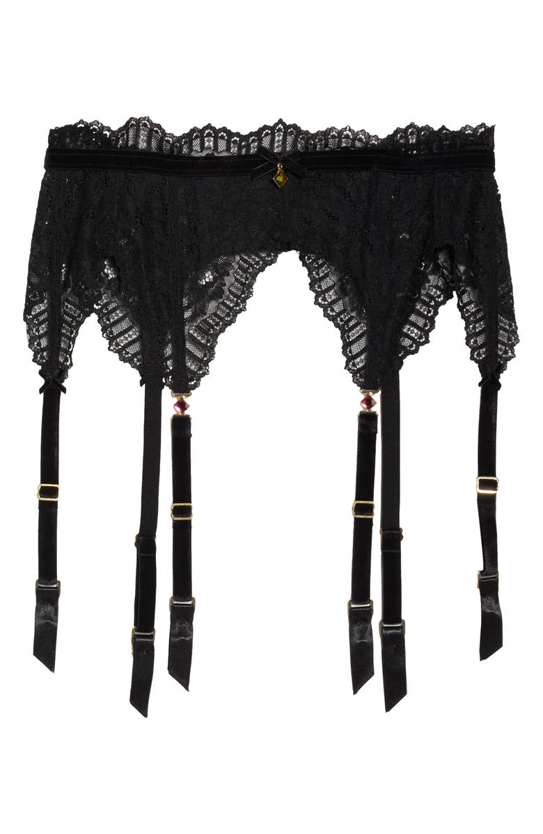 Dita Von Teese Floradora Lace Garter Belt, Alternate, color, Black