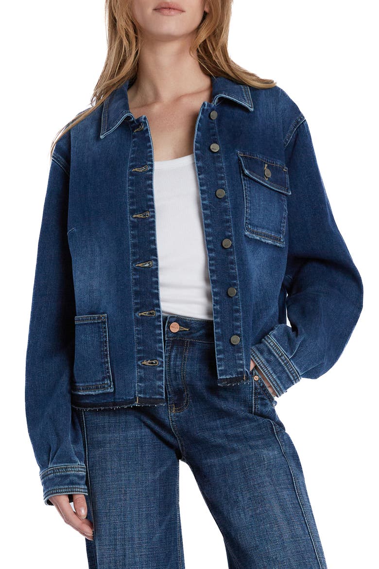 Maddie Denim Jacket, Main, color, SAIL BLUE