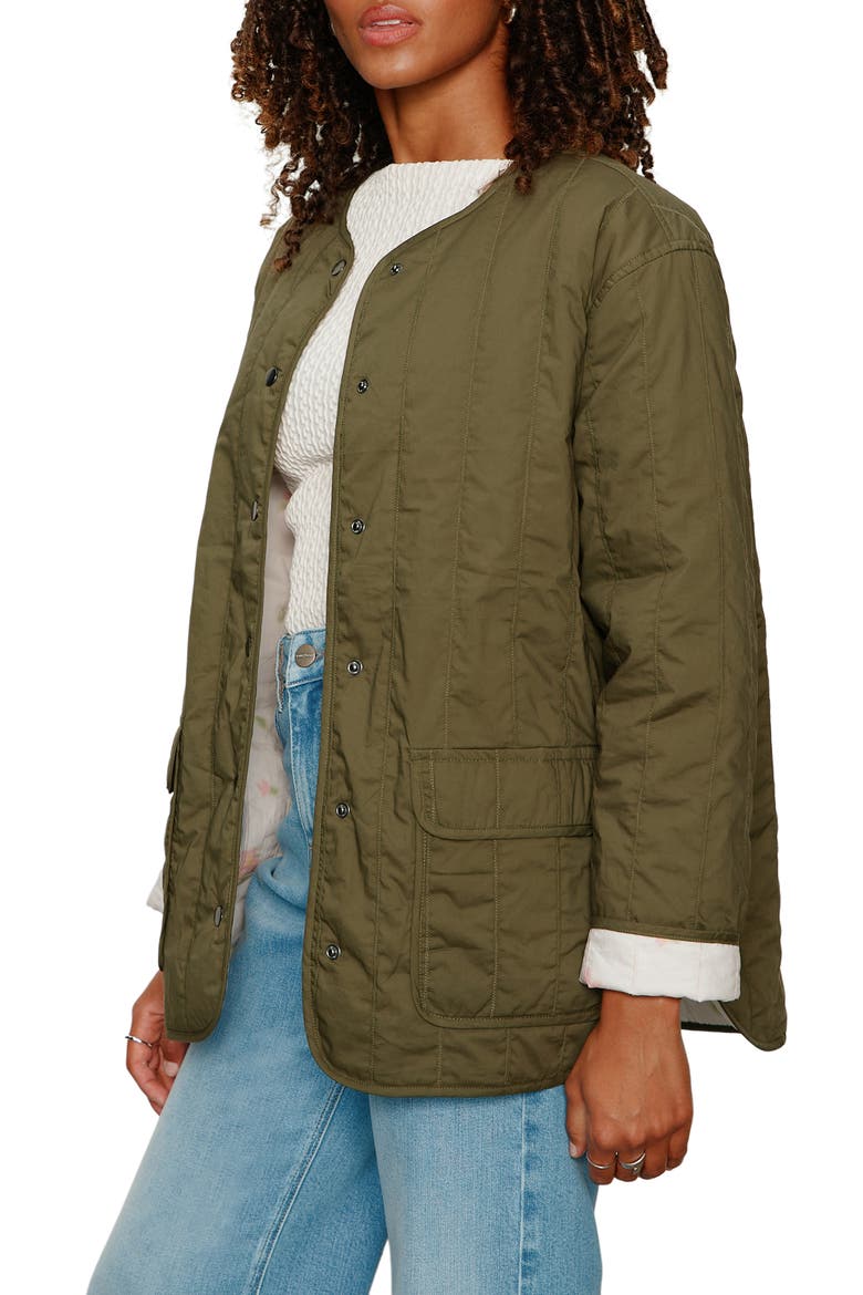 Reversible Cotton Quilted Jacket, Alternate, color, KALAMATA GREEN