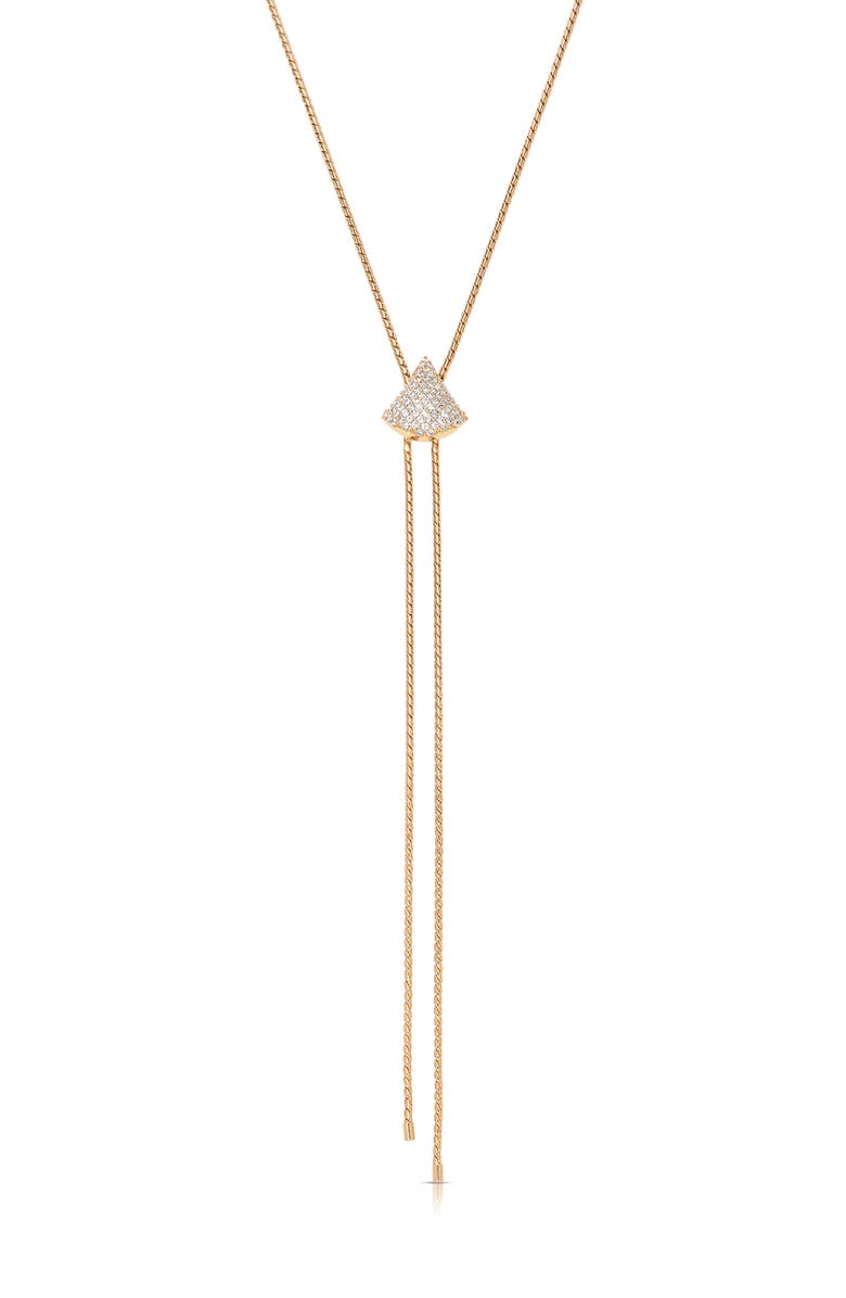 Ettika Pavé Teardrop Bolo Lariat Necklace, Main, color, 