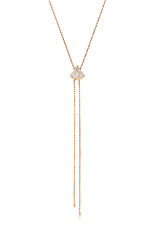 Ettika Pave Shine Bolo Necklace In Gold