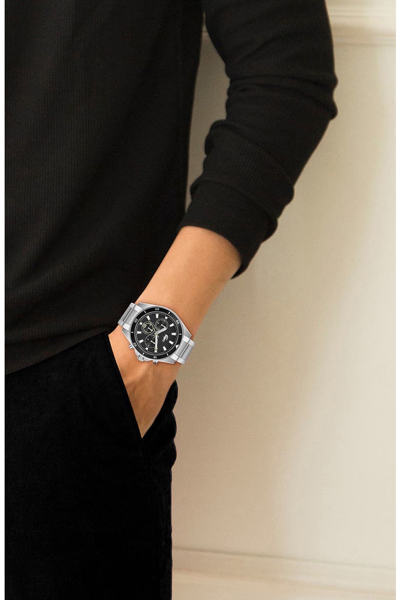Mainsail Chronograph Bracelet Watch, 43mm, Alternate, color, BLACK