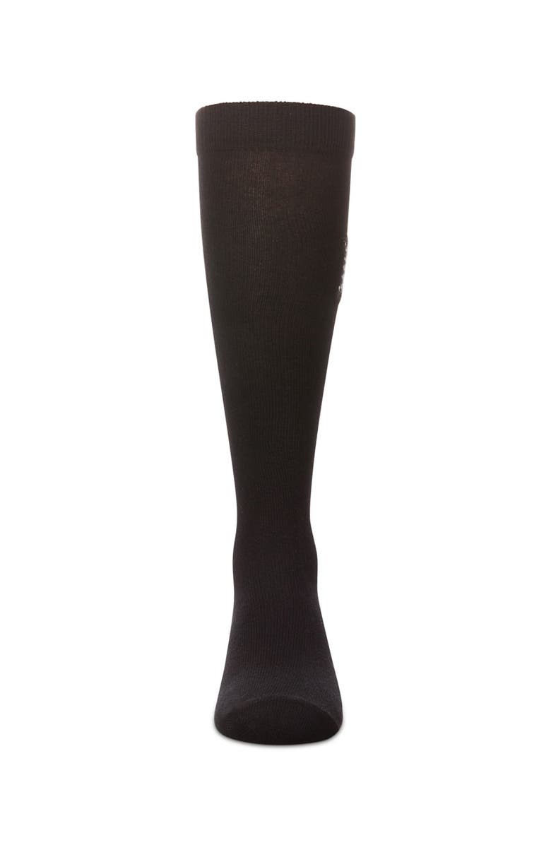 MeMoi Houndstooth M Knee High Socks, Alternate, color, Black