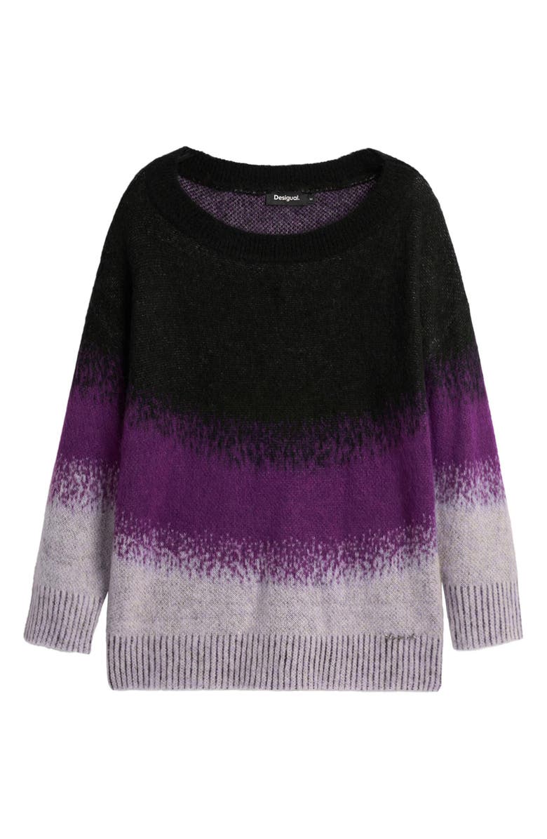 Desigual Ombré Sweater, Alternate, color, Purple Multi
