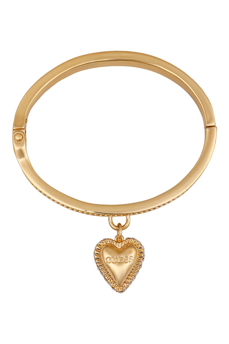 Heart Pavé Charm Bracelet, Main, color, GOLD TONE