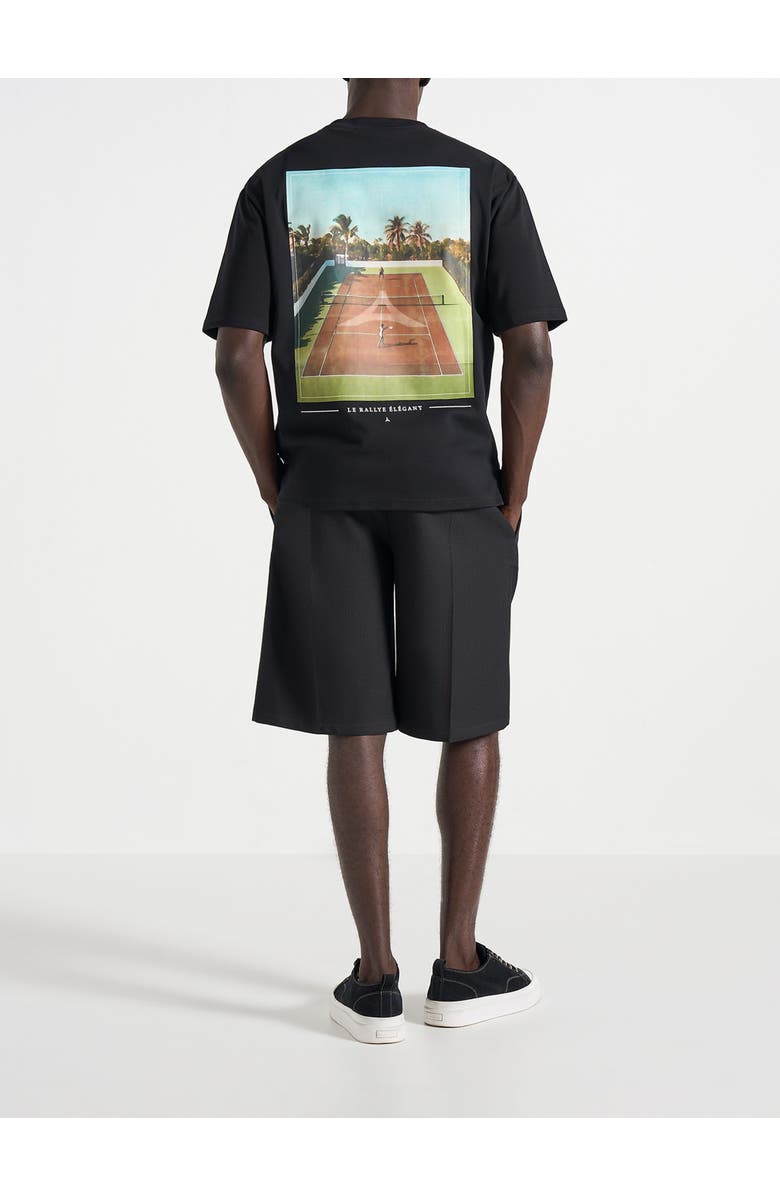 Manière De Voir Aaron Club Saint-Tropez Cotton T-Shirt, Main, color, Black