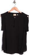 ELIE ELIE TAHARI Cap Sleeve Shirred Top