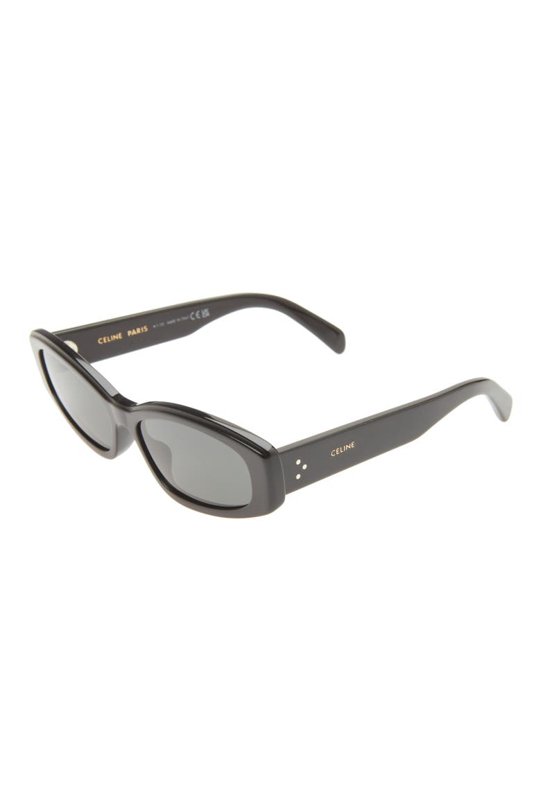 Bold 58mm Rectangular Sunglasses, Alternate, color, BLACK
