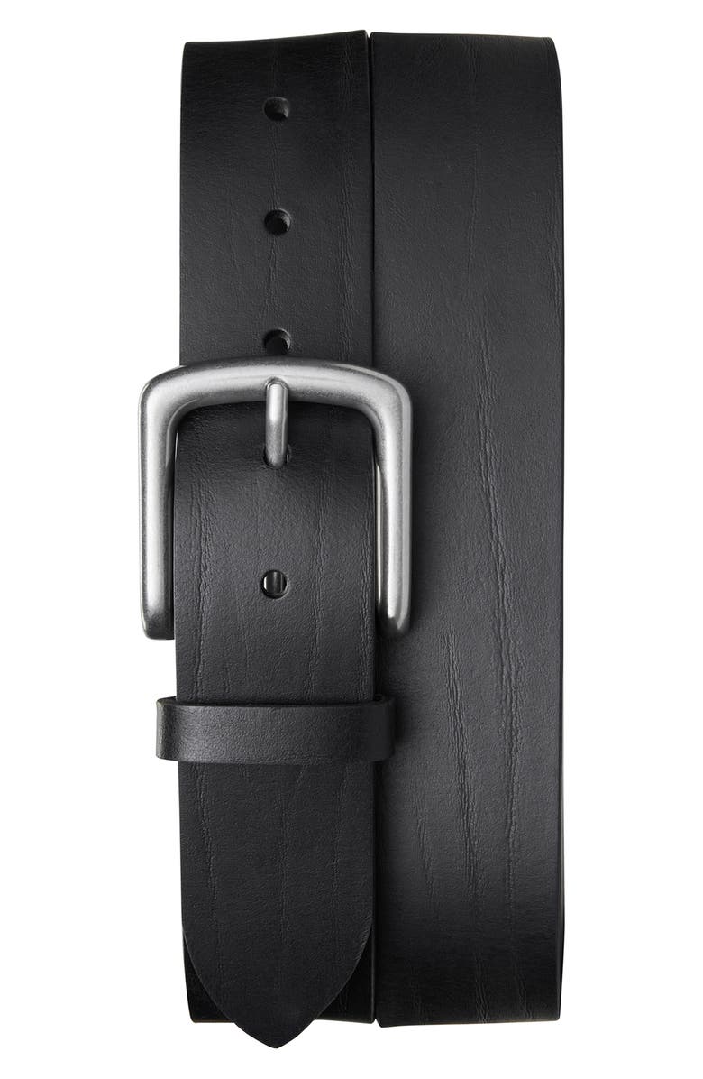 Shinola Essential Leather Belt, Alternate, color, Black