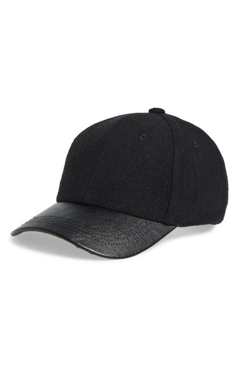Leather Brim Baseball Cap