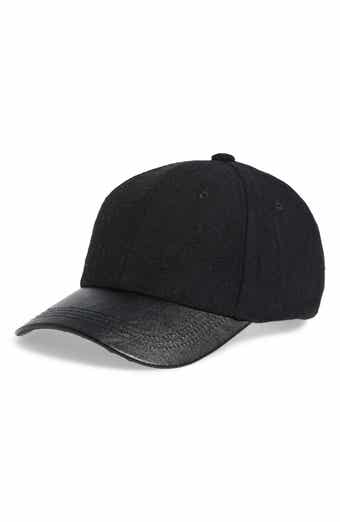 NORDSTROM RACK Leather Brim Baseball Cap