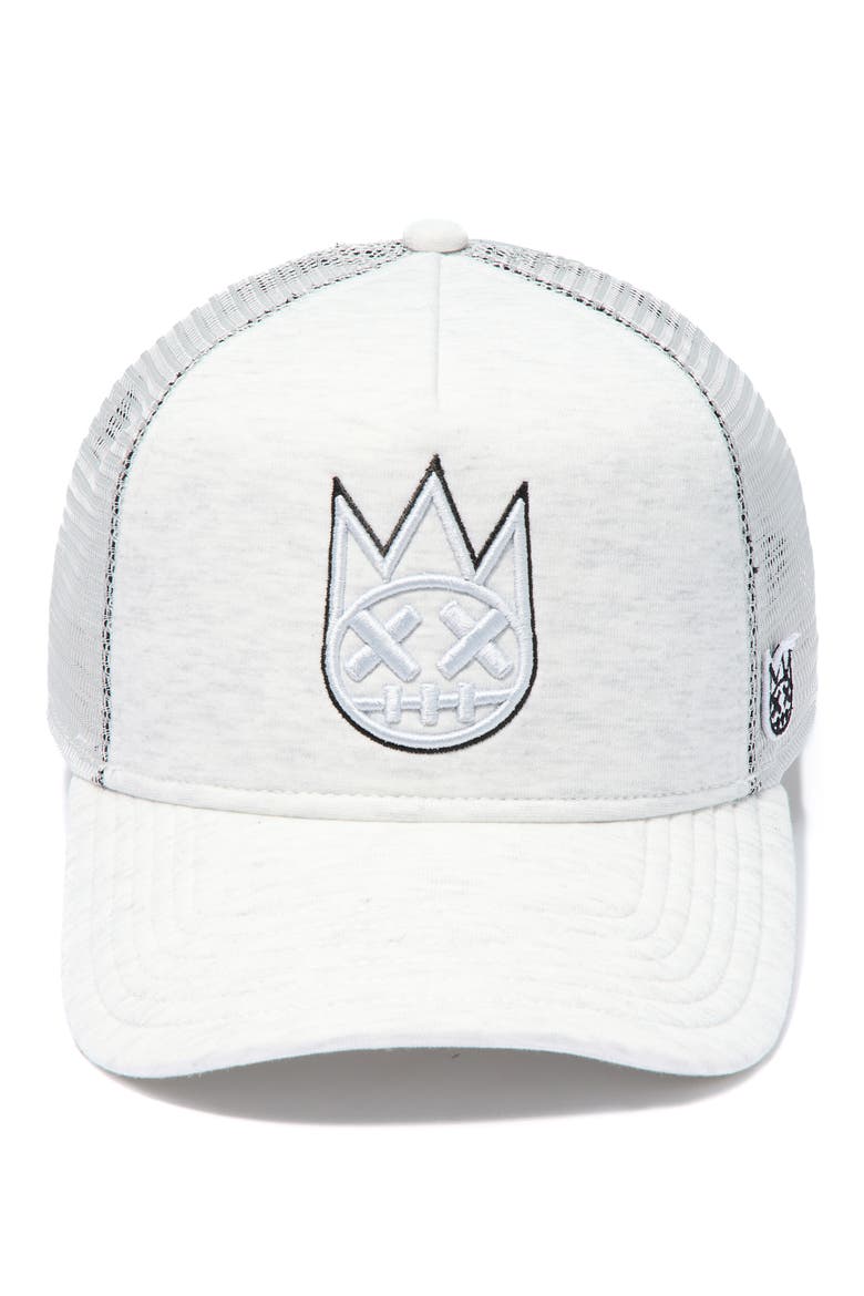 Shimuchan Logo Trucker Hat, Alternate, color, HEATHER GREY