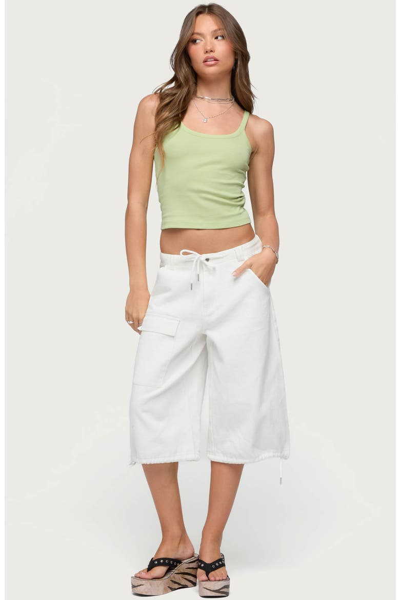 Cargo Bermuda Shorts, Alternate, color, WHITE