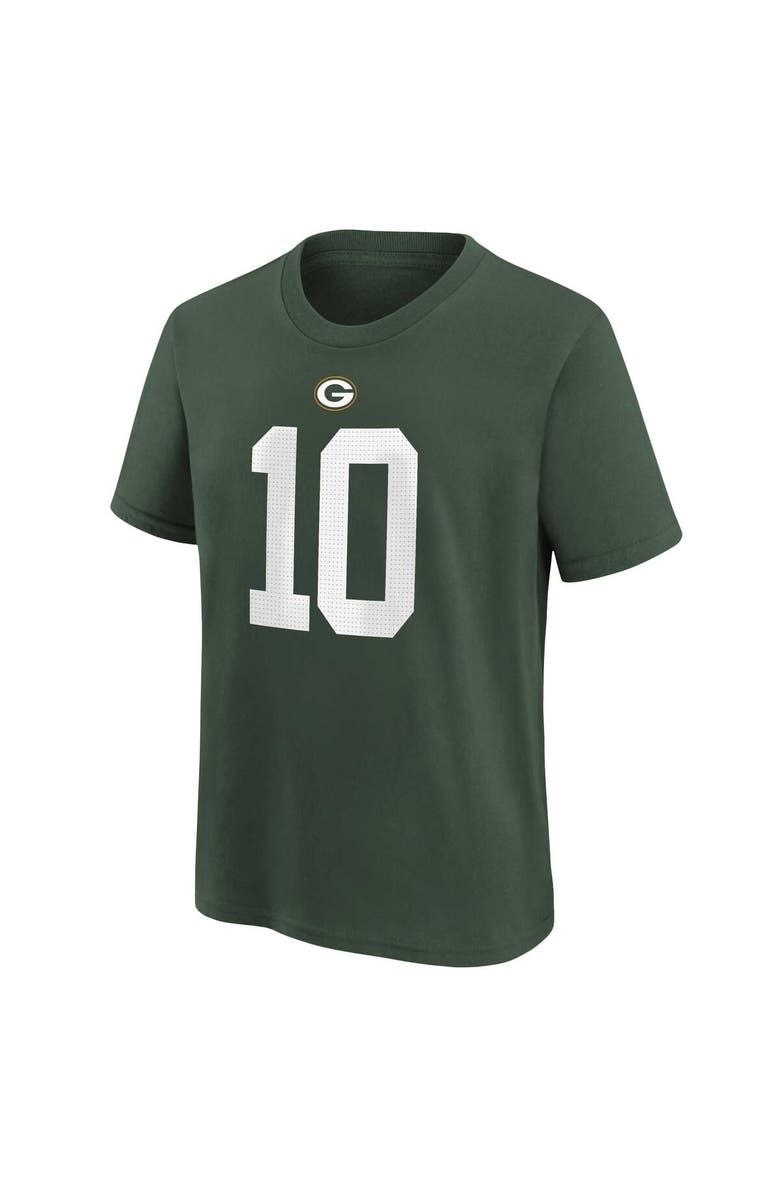 Nike Youth Nike Jordan Love Green Green Bay Packers Player Name & Number T-Shirt, Alternate, color, Green
