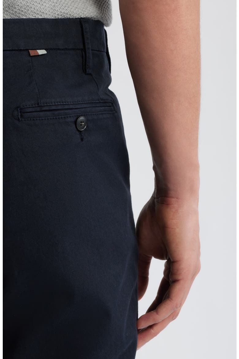 Flat Front Stretch Cotton Blend Gabardine Chinos, Alternate, color, NAVY