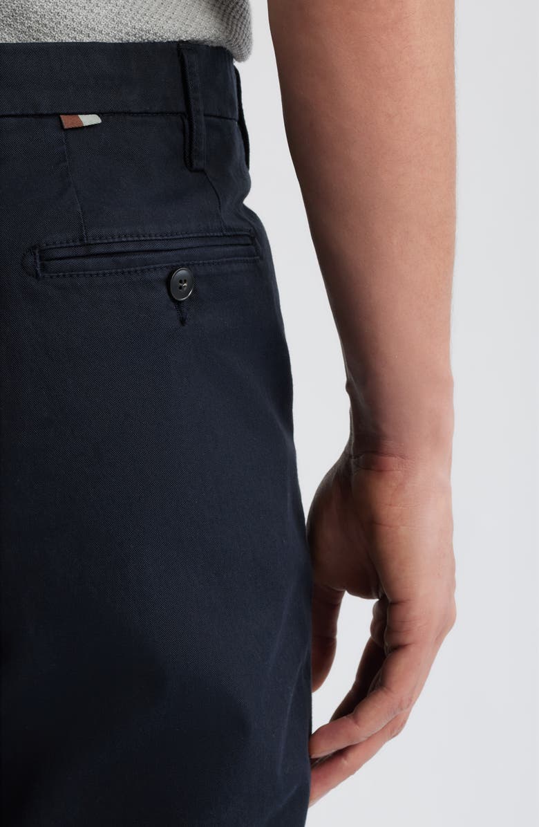 Canali Flat Front Stretch Cotton Blend Gabardine Chinos, Alternate, color, Navy