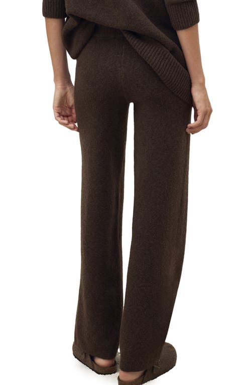 Mango Knit Pants In Brown