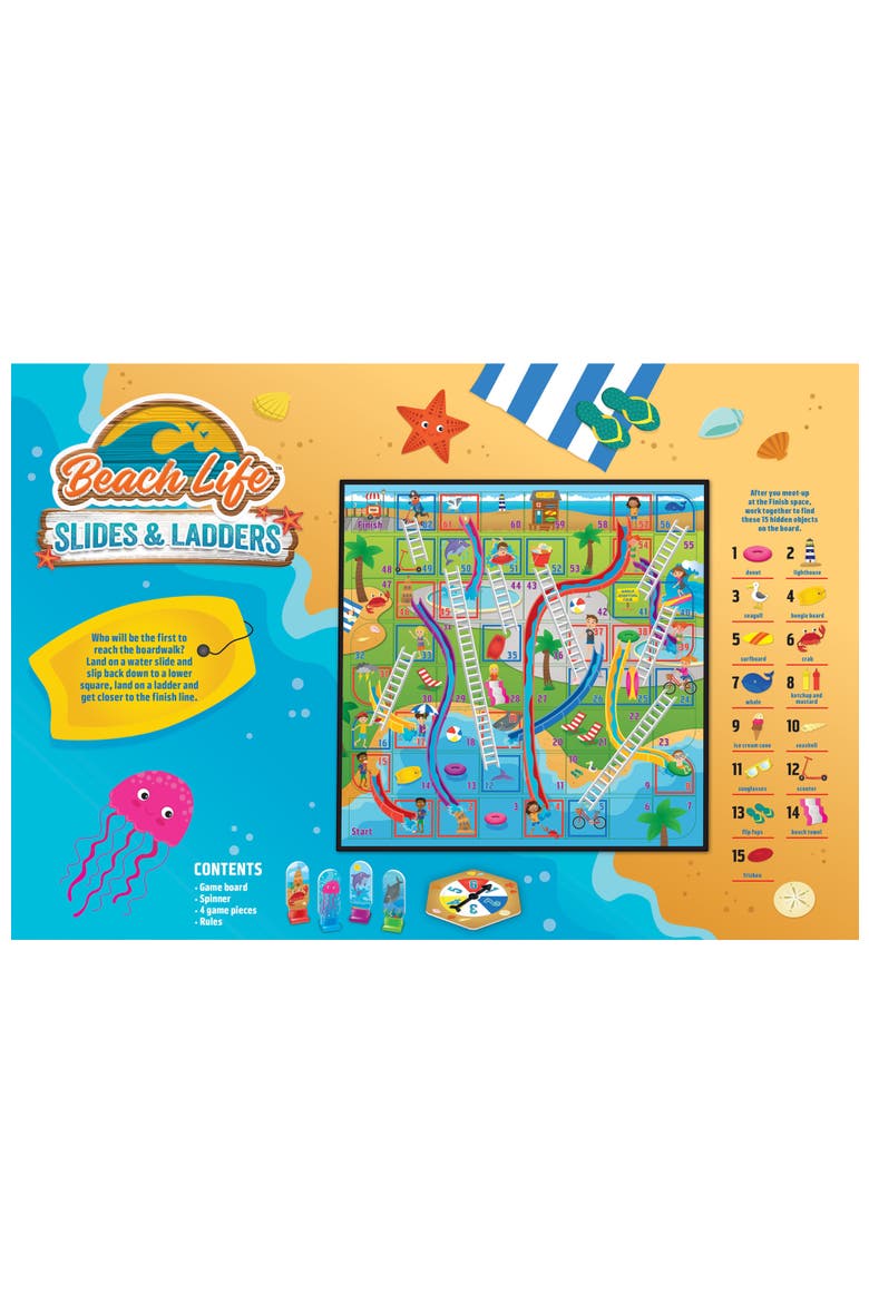Beach Life Slides & Ladders Game, Alternate, color, Multicolor
