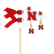 Color Shout University Of Nebraska Pennant Pair Earring Set