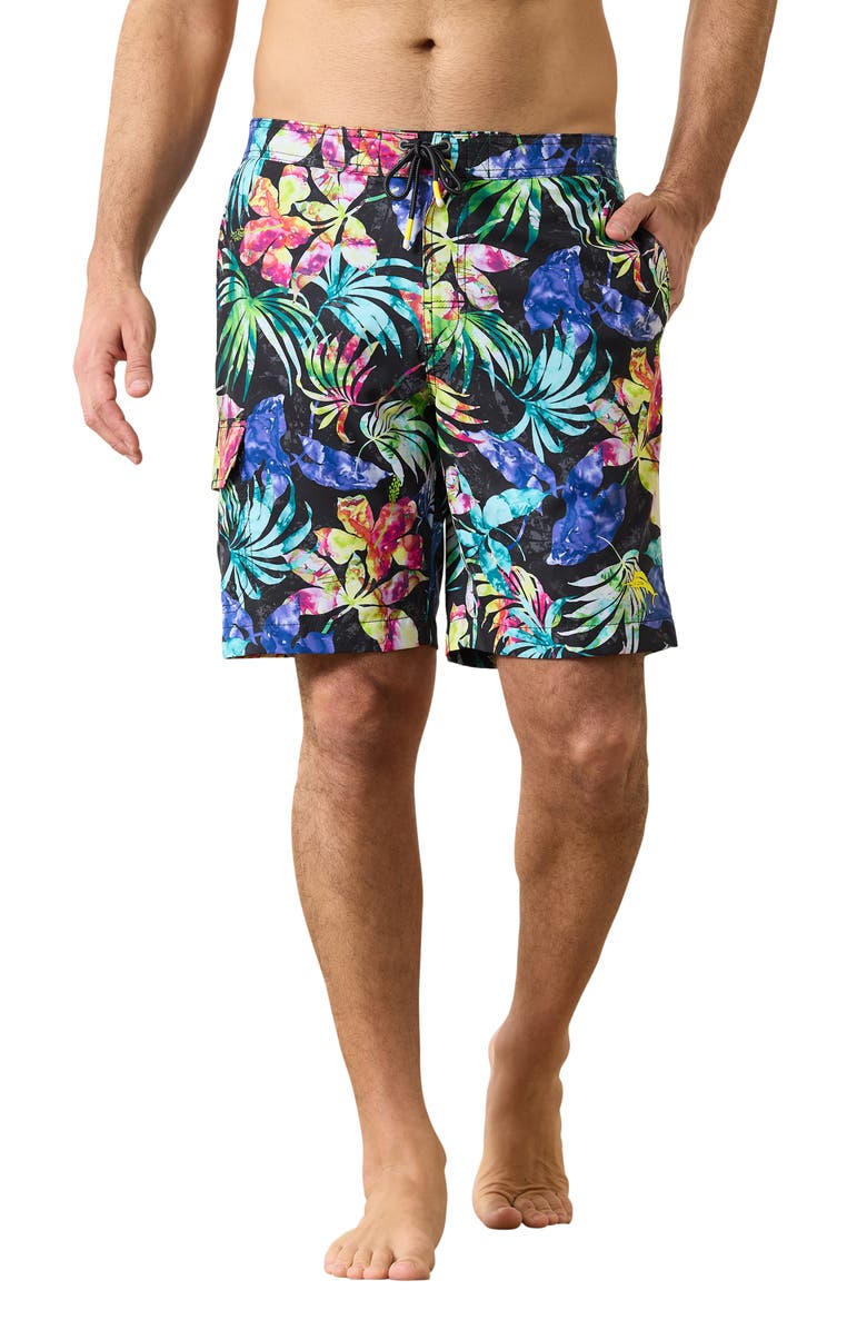 Tommy Bahama Baja Hasta La Fuego Floral Swim Trunks, Main, color,