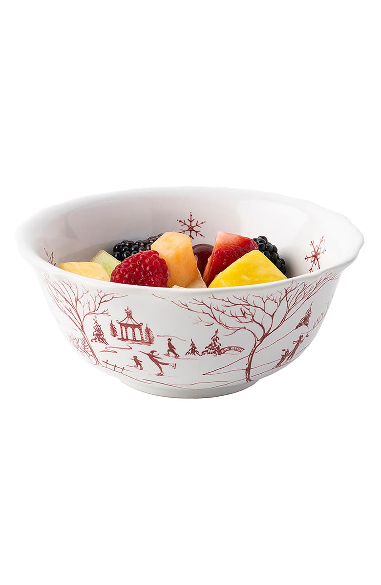 Juliska Country Estate Winter Frolic Ruby Cereal/Ice Cream Bowl, Alternate, color,