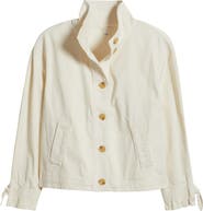 Caslon® Cotton Stretch Twill Swing Jacket