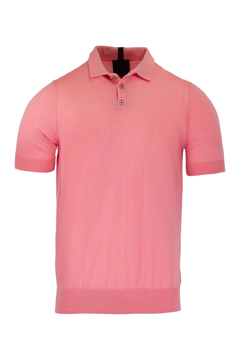 Mens Merino Silk Cashmere Polo, Alternate, color, FRESH PINK