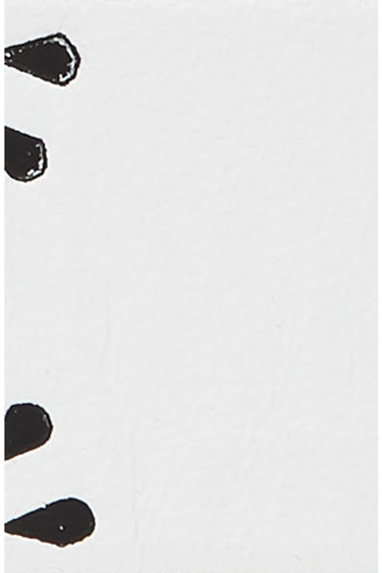 Boyfriend Floral Leather Belt, Alternate, color, WHITE
