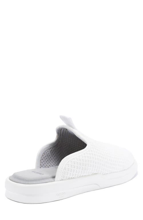 Lusso Cloud Pelli Waffle Knit Slipper In White