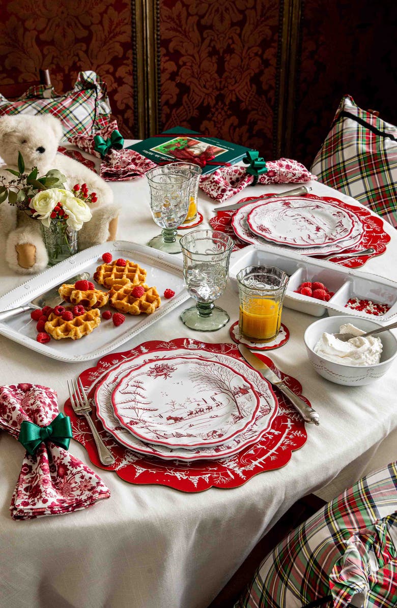 Juliska Country Estate Winter Frolic Set of 4 Placemats, Alternate, color, 