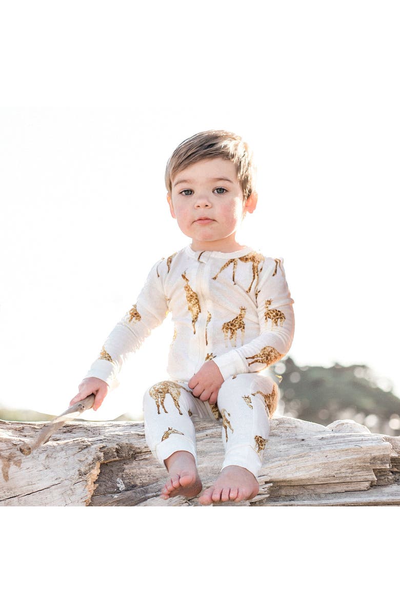 Milkbarn Organic Cotton Zipper Pajama, Alternate, color, Chicken