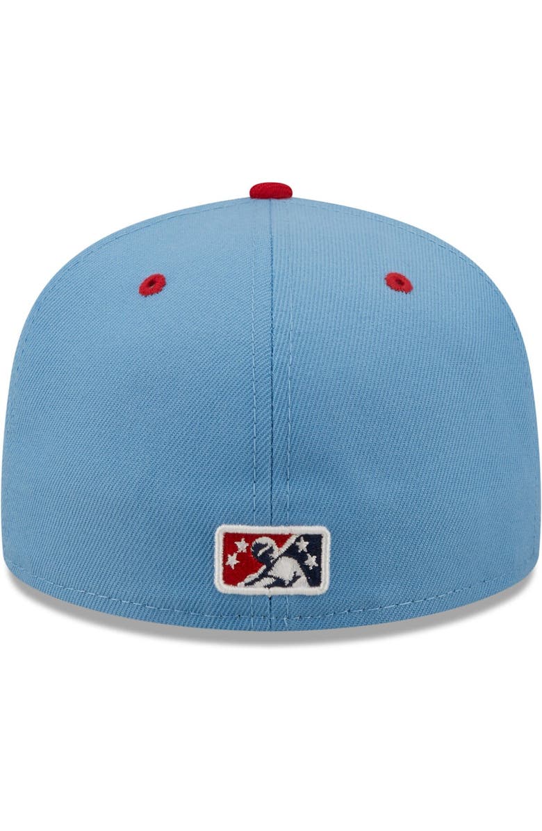 New Era Men's New Era Light Blue Spokane Indians Alternate Authentic Collection 59FIFTY Fitted Hat, Alternate, color, 