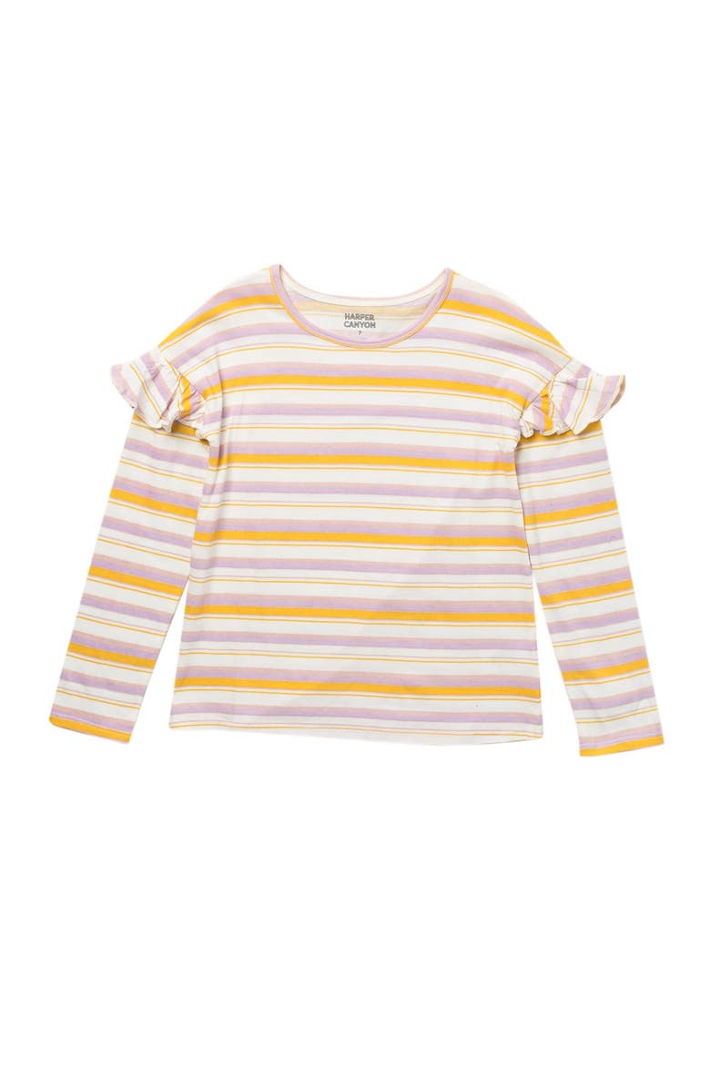 Harper Canyon Printed Ruffle Top, Main, color, 