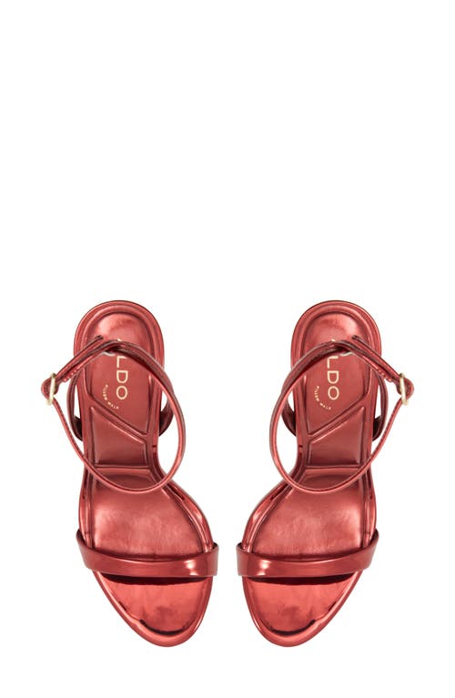 Aldo Lydala Ankle Strap Sandal In Red