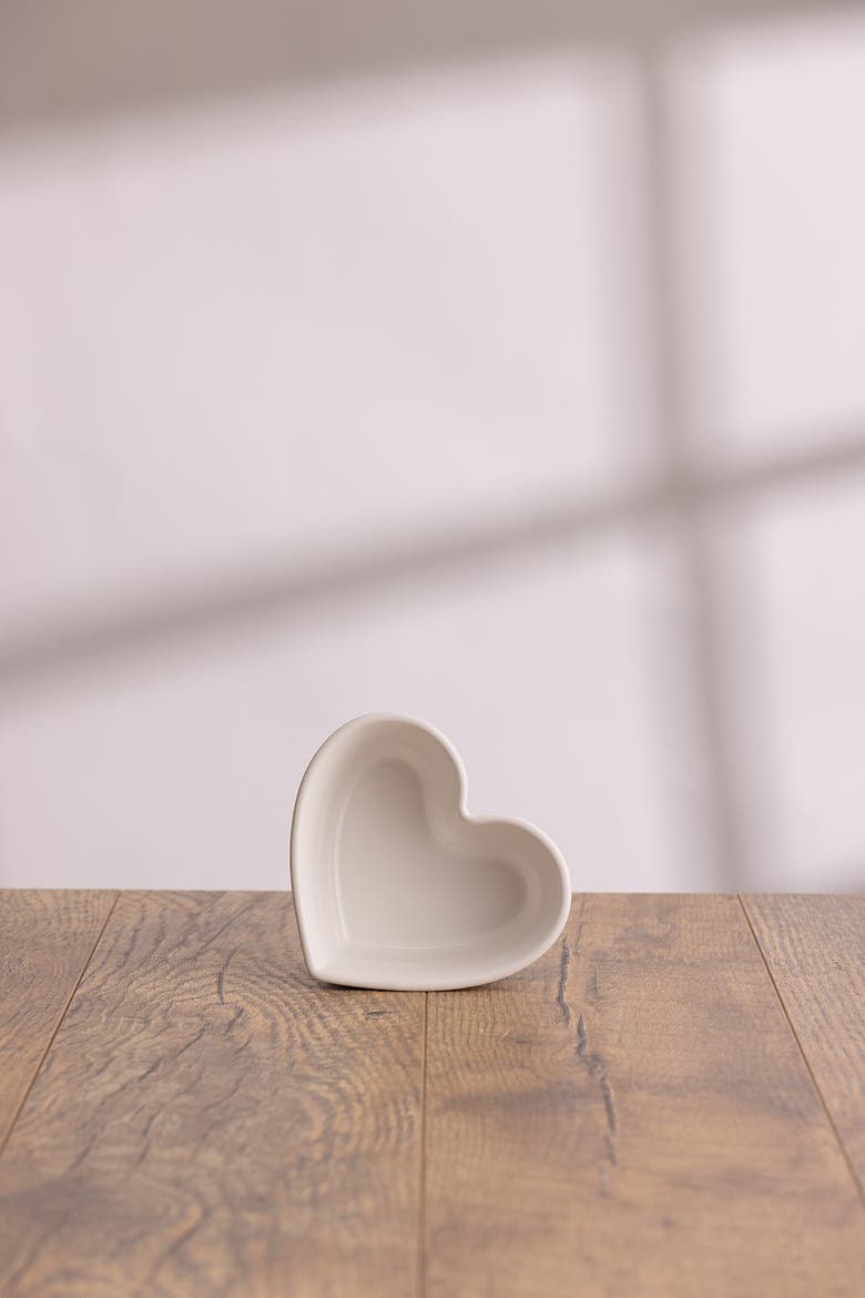 Rustic Charm Heart Baking Dish, 5.5" 375ml Mini Stoneware Oven Dish, Alternate, color, Beige