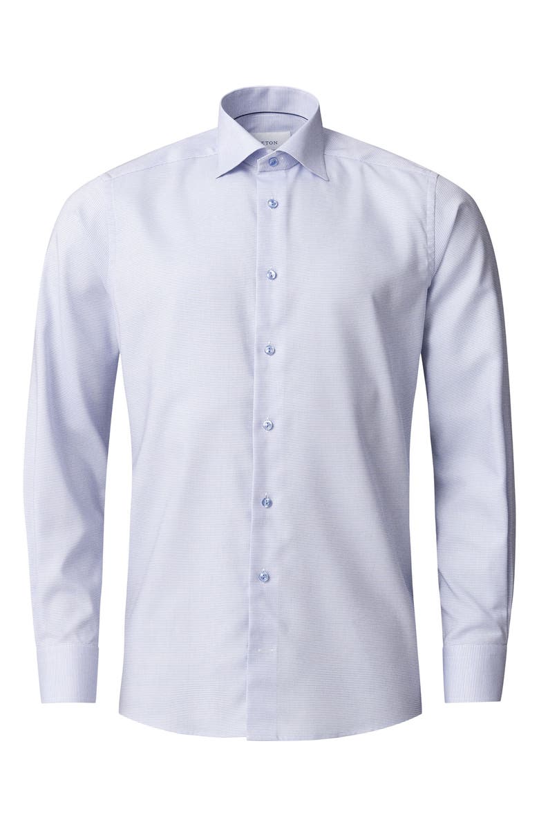 Eton Contemporary Fit Microcheck Cotton Dress Shirt, Alternate, color, Medium Pink