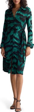 Diane von Furstenberg Diane Tiger Pattern Shirtdress