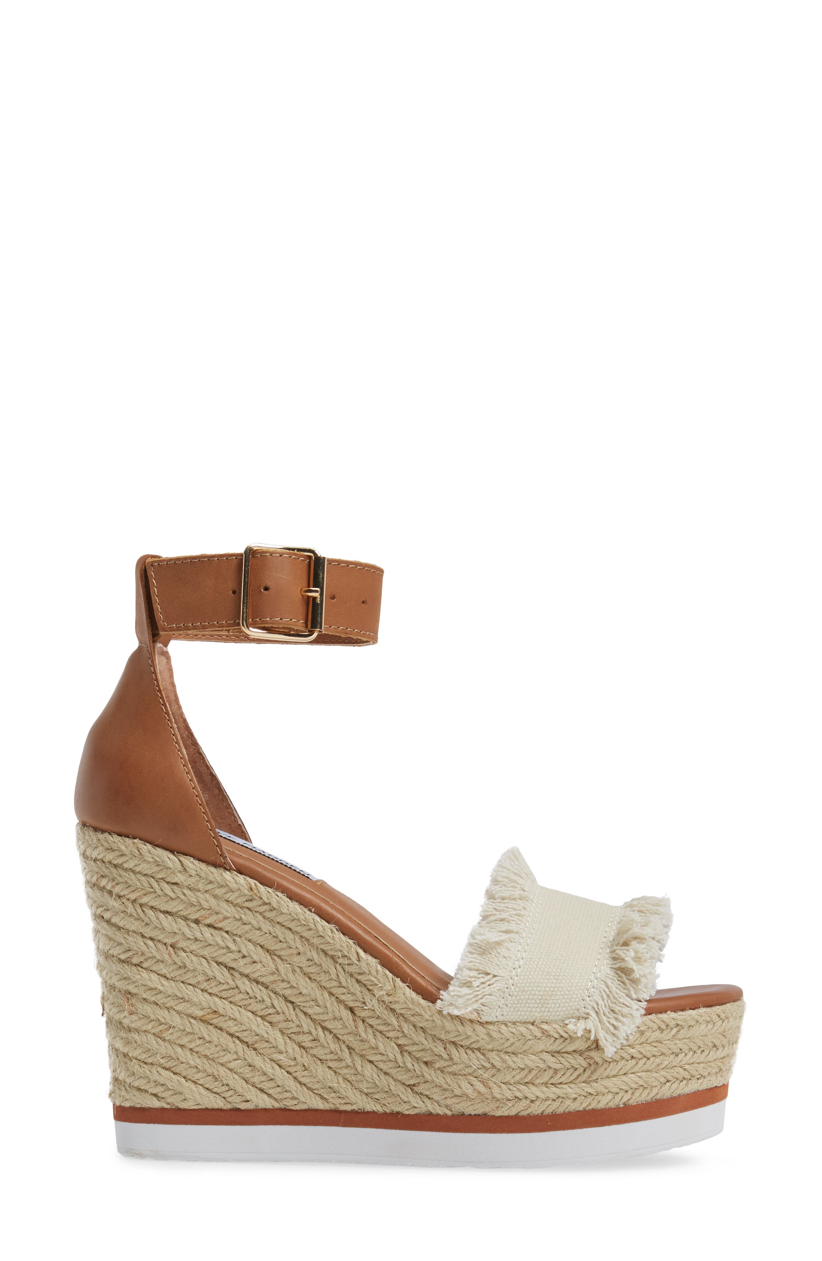 Steve Madden Valley Fringed Platform Wedge Sandal, Alternate, color, 