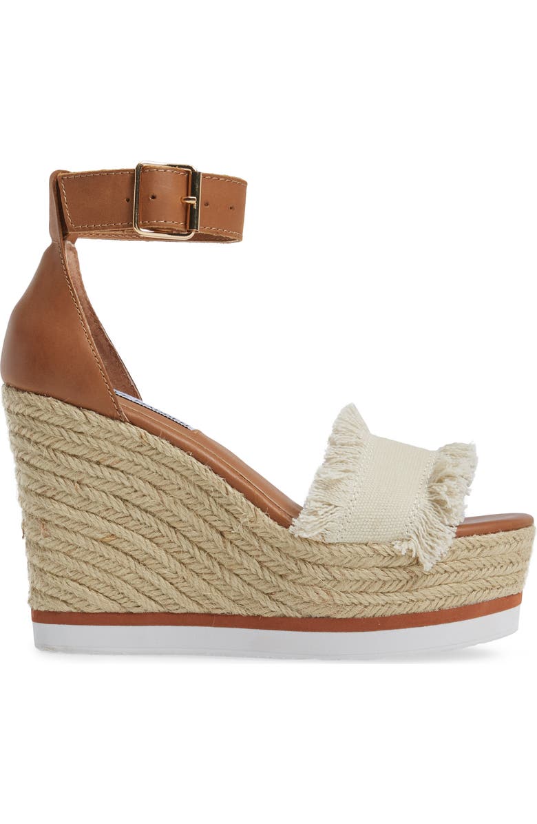 Steve Madden Valley Fringed Platform Wedge Sandal, Alternate, color,