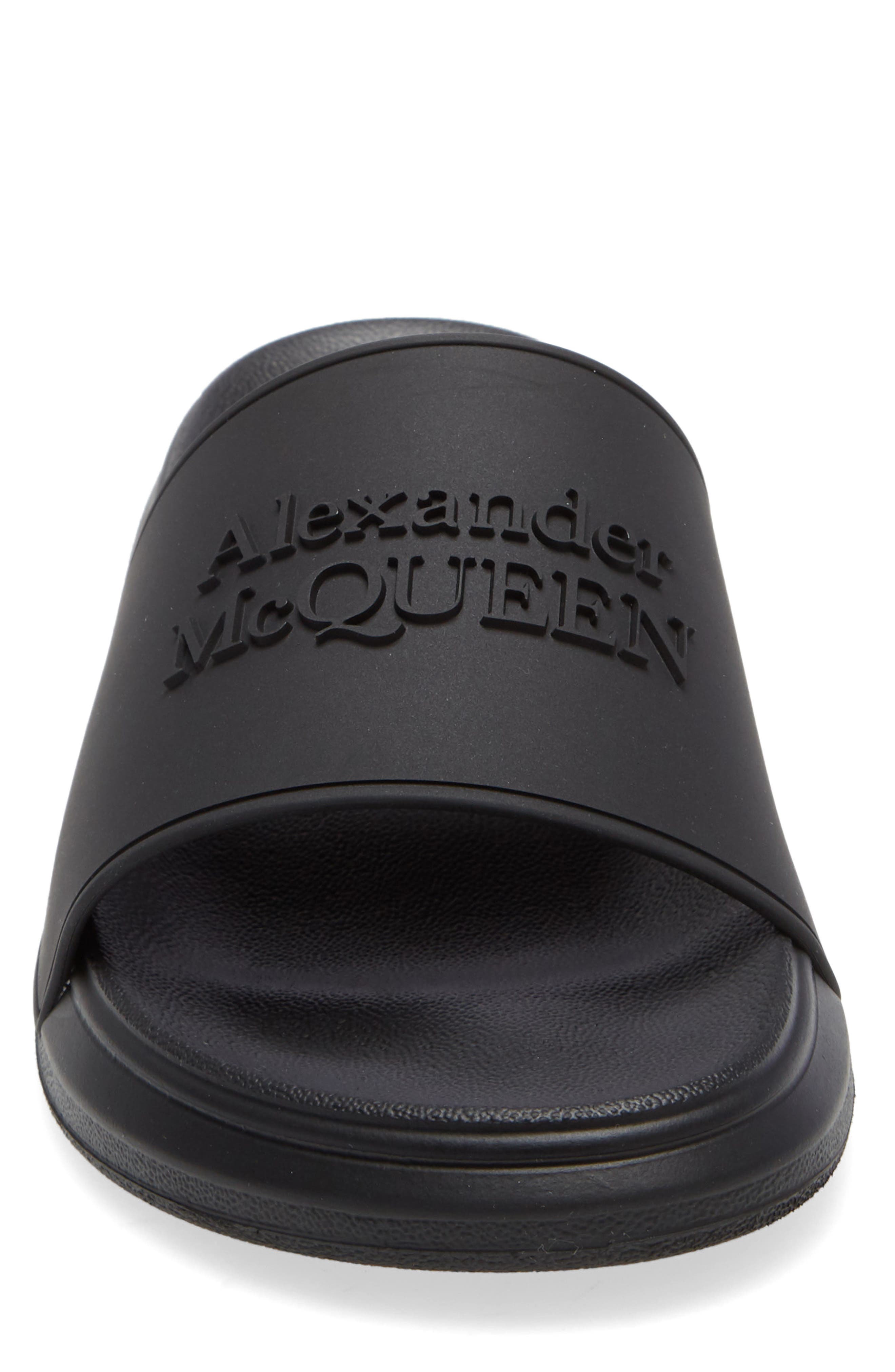 McQueen Alexander McQueen Hybrid Logo Slide Sandal, Alternate, color, 