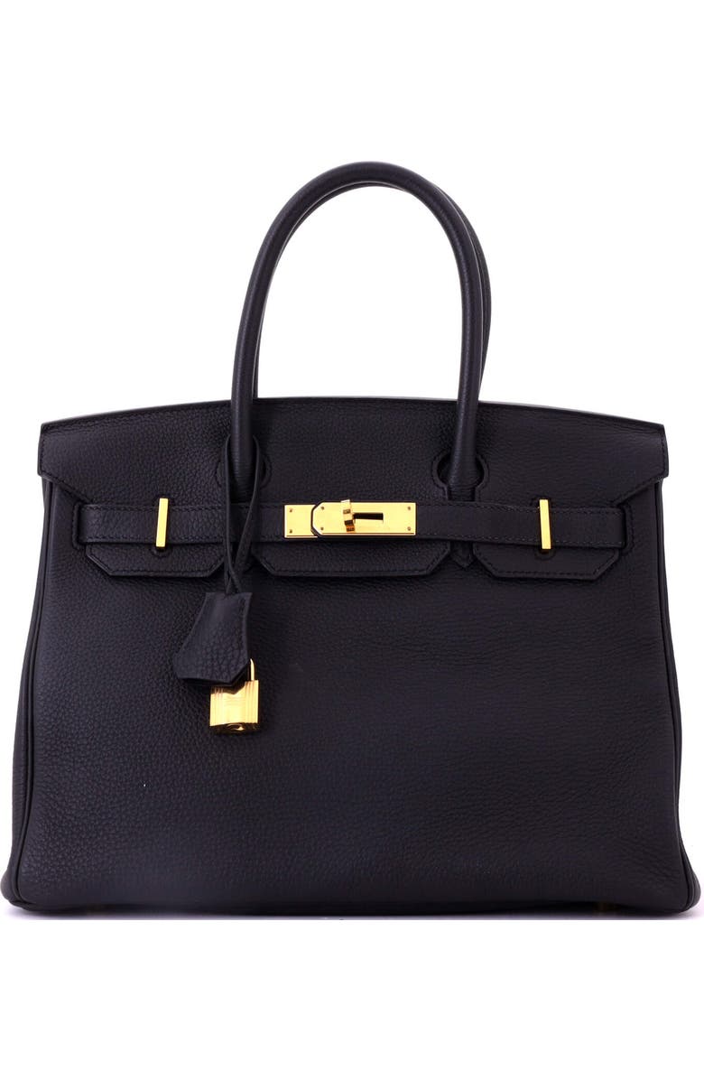 Pre-Owned Hermes Birkin Handbag Grey Togo with Gold Hardware 30, Main, color, Plomb