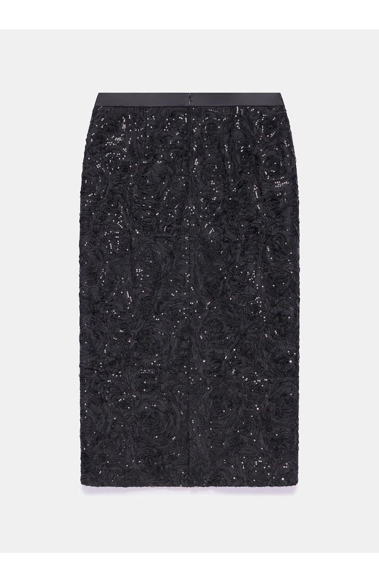 MINT VELVET Sequin Midi Skirt, Alternate, color, Black