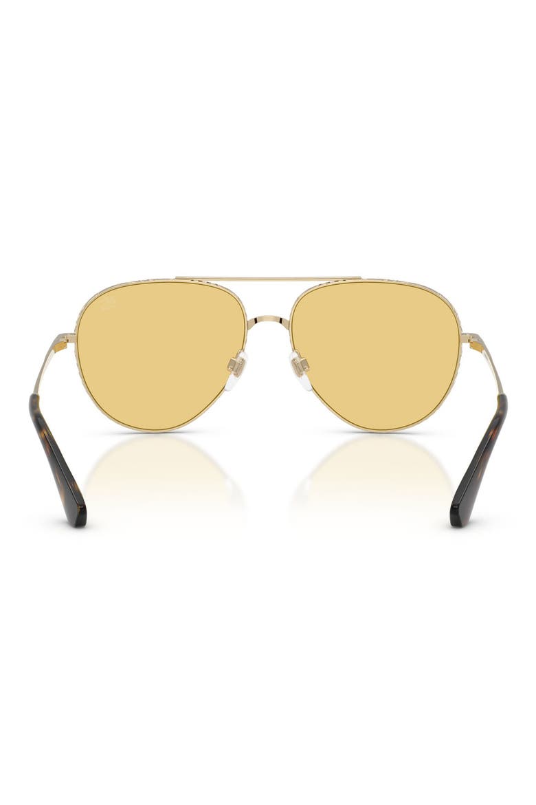 59mm Pilot Sunglasses, Alternate, color, LIGHT GOLD / YELLOW