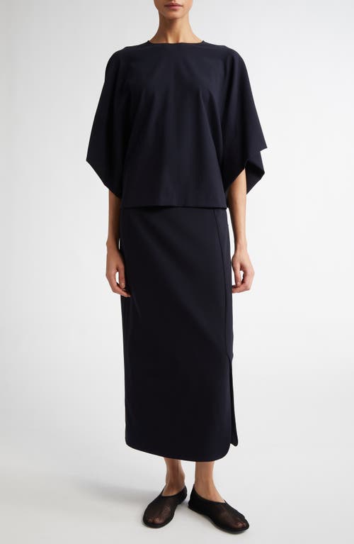 FFORME FFORME TENLEY DRAPED STRETCH VIRGIN WOOL TOP