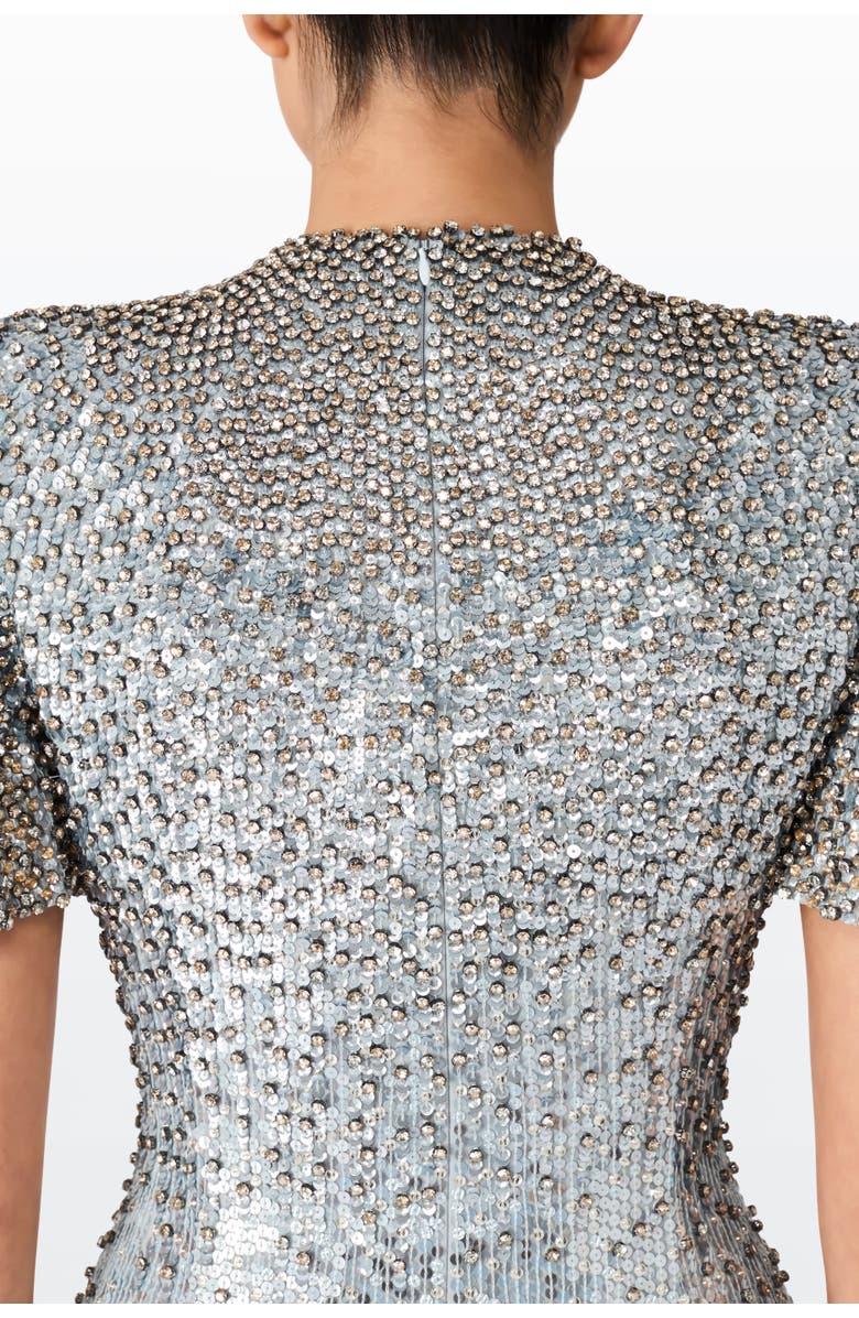 Jenny Packham Jourdain Sequin-Embellished Gown, Alternate, color, Glass