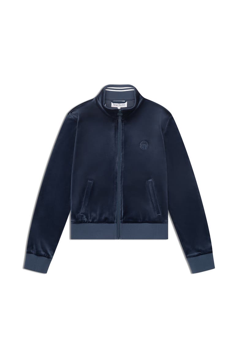 Nuvola Velour Track Jacket, Alternate, color, KEY LARGO